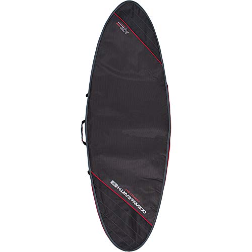 Ocean & Earth Compact Day Black/Red Fish Surfboard Bag - Fits 1 Board - 24.5