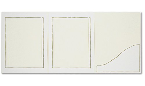 Webafi 5 Stück weiße Leporello mit Goldrand Verkaufsmappen Abgabemappen Foto - Portraitmappe Fotoalbum Fotomappe Stückpreis € 1,09 Cover