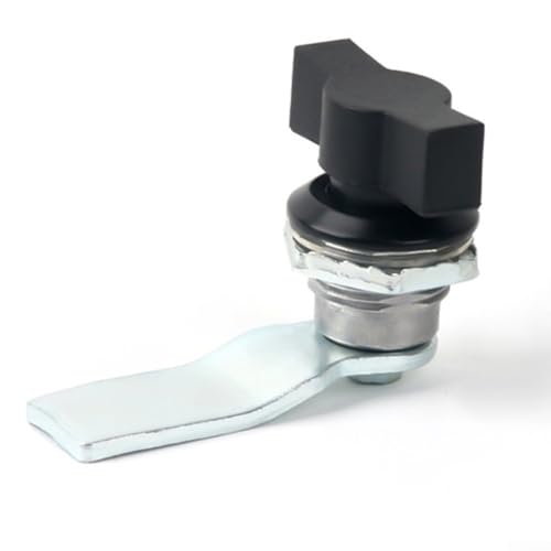 Cerradura tubular de rosca, Cam Lock de aleación de aluminio, cilindro de leva de seguridad sin llave para puerta, buzón, caja fuerte, armario, buzón (negro)