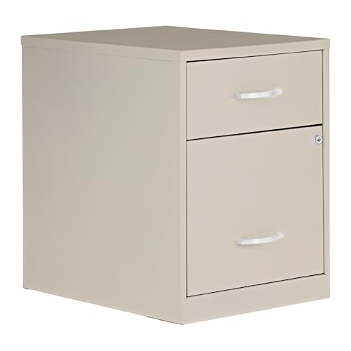 NuSparc 2 Drawer Locking Filing Cabinet | Pre-Assembled Steel Construction | Low-Profile Design is Perfect for Home and Small Office | Letter-Size | Assembled in USA by NuSparc - Used condition - US$60.14