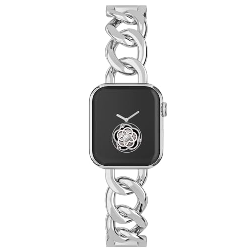 Image of Musk-MSKR Watch Bands for Women Compatible with Apple Watch Band 38mm 40mm 41mm 42mm 44mm 45mm 46mm 49mm Adjustable Metal Band Cowboy Steel Chain Bracelet for iWatch Series 1 /2 /3 /4 /5 /6 /7 /8 /9 /10 /11 /SE