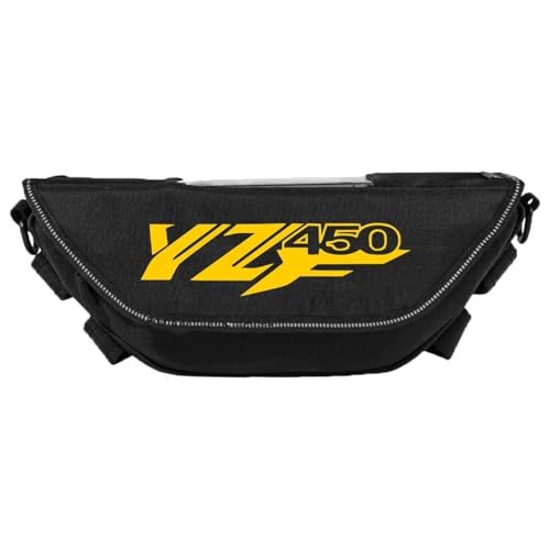 TXDBD Motorradzubehör Für Yamaha YZ450F: Satteltaschen Mit Transparentem Fach, wasserdichte Aufbewahrungstasche Mit Schultergurten. Wasserdichtes Schnellverschlusspaket(SCHWARZ 1)