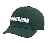 Doorman Adjustable Printed Baseball Hat, Dark Green