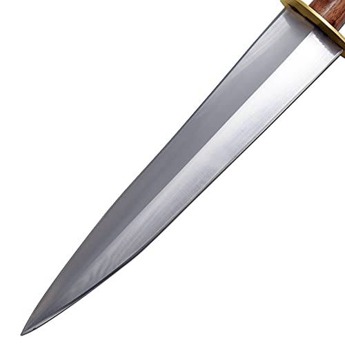 Wild Turkey Handmade Collection Full Tang Fixed Blade Arkansas Toothpick W/ Leather Sheath #TOP2