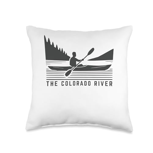 Colorado River Kayaking Water Sport Throw Pillow