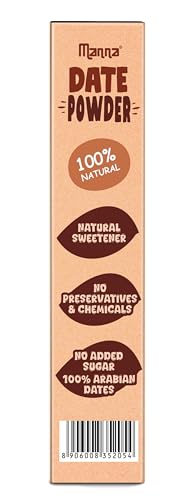 Image of Manna Date Powder Natural Sweetener. Kharik /Khajur Powder. No Added Color, Flavor or Preservatives. Healthy Substitute for Sugar. 200g