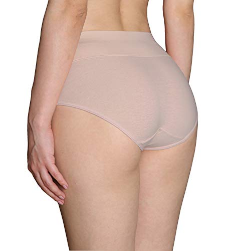 Image of Innersy Women's 5 Pack High Waist Tummy Control Solid Color Cotton Briefs Panties