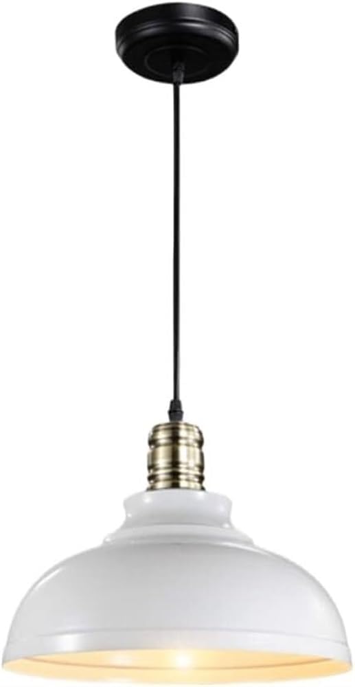 Lampe suspendue réglable en fer blanc mat luminaire de porche et loft en métal