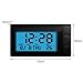 Car Digital Thermometer Clock, 2 in 1 Electronic Clock Car Ornament Easy to Read Car Auto Digital Temperature Meter with LED Blue Backlight, Self-Adhesive