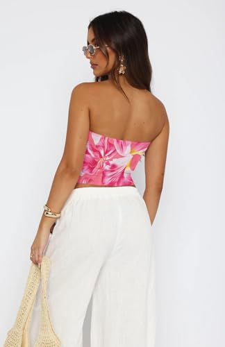 Women's Y2K Strapless Backless Tube Top Backless Sleeveless Bandeau Going Out Crop Tops for Summer 2025 Going Out3