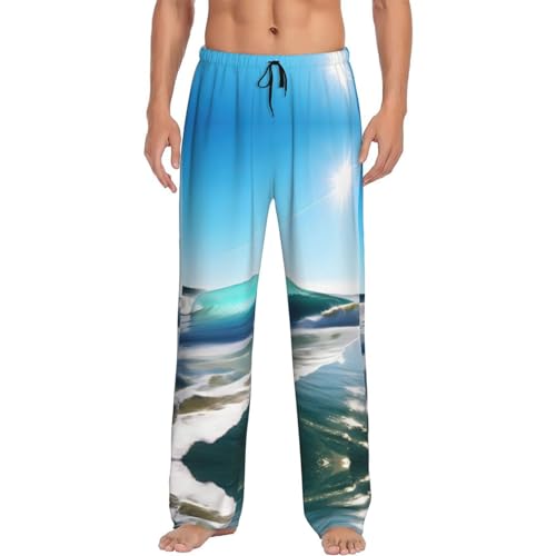 Pantalon de nuit jambes larges avec poches et taille élastique confortable