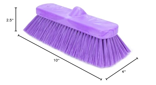 Image of SPARTA 41278EC68 Flo-Thru Plastic Wall Scrub Brush, Equipment Brush With Soft Nylex Bristles For Industrial Kitchens, Hospitals, Commercial Cleaning, 4 Inches, Purple