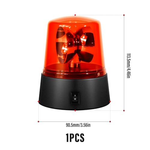 Image of 1PCS Red 360 Degree Rotating Strobe Light, Flashing Police Light Disco Bar Party Decorative Light