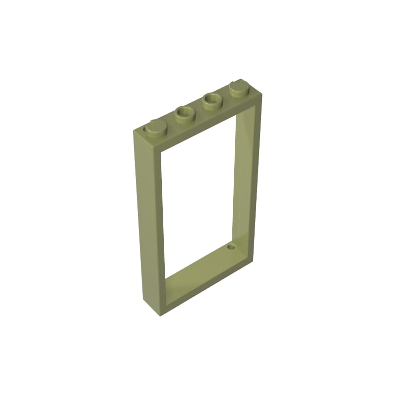 Gobricks 60596 Door Door Frame 1x4x6 Type 2 10 Pieces GDS-874 Compatible with Lego Building Blocks Color:Olive Green — image 1