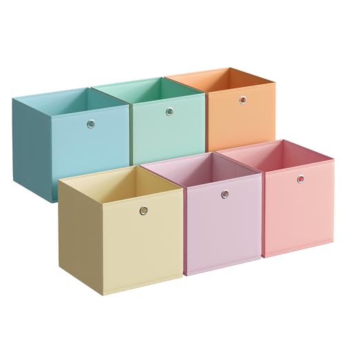 SONGMICS Aufbewahrungsbox, 6er Set, Ordnungsboxen, Faltbox, 30 x 30 x 30...