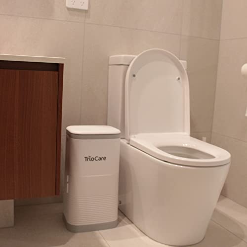 Triocare Odor Locking Blocking Control Diaper Pail White | Over 12 Months Refill Bag Supply 5292 Count | Lavender Scent Value Gift Set | Modern Design Baby Senior Adult Pet Waste Disposal Dignity Bin #TOP4