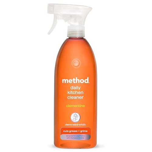 Method Spray Nettoyant Cuisine, Élimine la Graisse et les Saletés, Parfum Clementine, Bouteille de 828ml