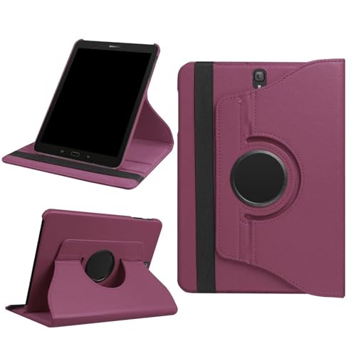 Image of M Cart 360 Degree Rotating Leather Case Cover for Samsung Galaxy Tab S3 9.7 inch (SM-T820 /T825 /T827) 2017 Release (Purple)