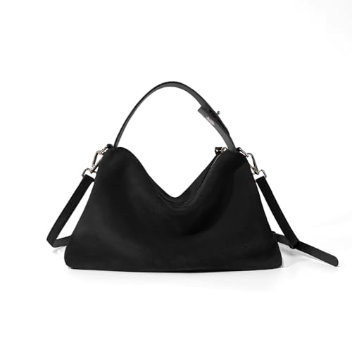 VAKAER Suede Tote Bag for Women, Suede Leather Crossbody Bag with...