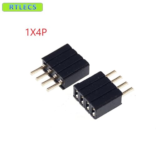 Wiring Connecting Terminals - 1000pcs 1x4 P 4 pin 1.27mm Pitch Pin Header Female Single Row Straight Through Hole DIP Rohs