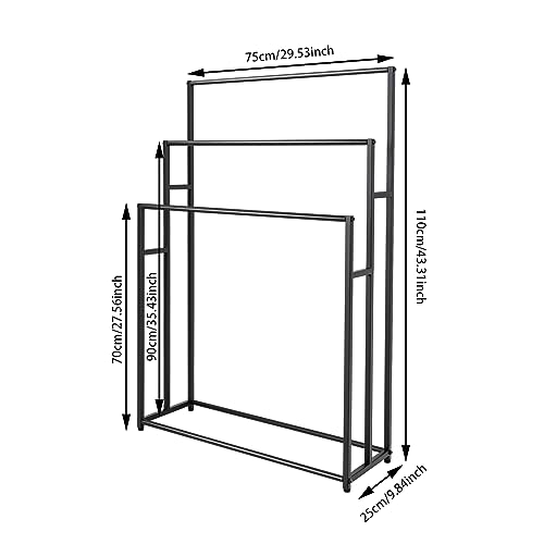 Porte-serviettes sur pied de salle de bain et balcon pour optimiser l'espace