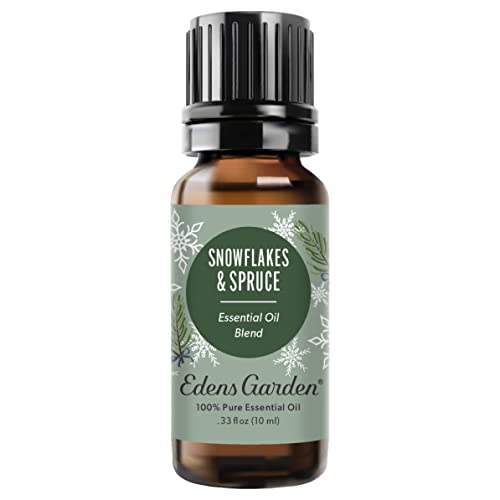 Edens Garden Snowflakes & Spruce Limited Edition Holiday Essential Oil Synergy Blend, 100% Pure Therapeutic Grade (Undiluted Natural/Homeopathic Aromatherapy Scented Essential Oil Blends) 10 ml