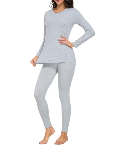 wirarpa Conjunto térmico de algodón para Mujer: Capa Base