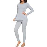 wirarpa Conjunto térmico de algodón para Mujer: Capa Base