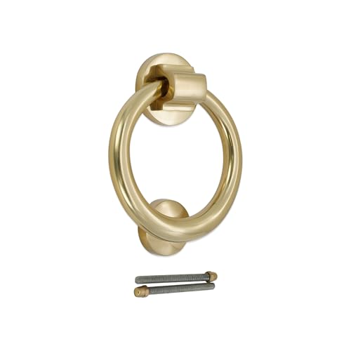 Infinity Decor Türklopfer aus massivem Messing, 12,7 cm, poliertes Messing-Finish, Premium-Qualität, Hand-Türklopfer für Eingangstür, Möbel