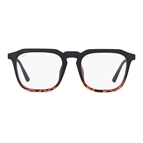 TWIG Gafas de pantalla MOLKO hombre/mujer bloqueo luz azul Blue Light reposo (Fusions Black)