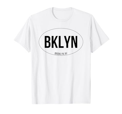 Brooklyn New York Design Ovale Classico, I Love NYC Maglietta