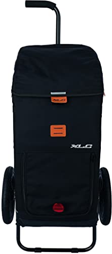 Remorque de vélo XLC BS-L05 noire de 60L avec réflecteurs de sécurité