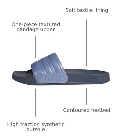 Image of adidas Mens Adilette Shower Arsenal Slides Casual Sandals Casual - Red