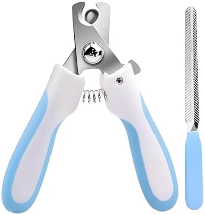 Kit Cortador e Lixa de Unhas para Pets Alicate Premium em Aço Ino...