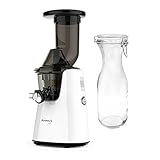 Kuvings C7000W Whole Slow Juicer Elite, White with 33.875 oz Resealable Glass Storage Carafe Bundle...