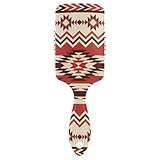 Jihqo Detangling Hair Brush Aztec Navajo Red Paddle Hairbrush with Soft Bristles for Women Men Massaging Scalp