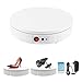 WMLBK Plato giratorio eléctrico de 360 grados, 30 cm, para mostrar productos, joyas, fotografía, pastel de boda, hasta 100 kg, color blanco/negro