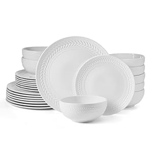 Pfaltzgraff Josephine 24 piece Dinnerware Set, Service for 8, White
