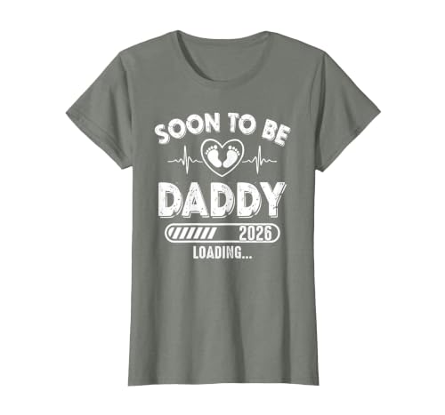 Soon to Be Daddy est. 2026 New Dad Fathers Day First Time T-Shirt, Women, Olive Heather, XX-Large