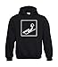 Textihandel Hering - Felpa con cappuccio, motivo: slittino da corsa Luge Sport invernali Nero XXXXXL
