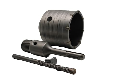 TR-TOOLS 68mm Bohrkrone SDS Plus- verstärkte Bauart - Hammerschlagfest - 4 Schneiden Zentrierbohrer - Dosenbohrer - Bohrkrone Steckdose für Mauerwerk und Beton