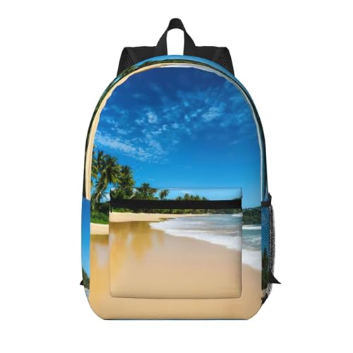 Sac à dos de voyage 43,2 cm grand compartiment noir avec motif vague et poche