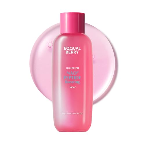 EQQUALBERRY NAD Peptide Boosting Toner 150 ml Hydrating & Firming Skin Prep Toner with NAD Peptides & Ceramide Complex Daily Radiance-Supporting Formula