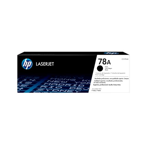 HP 78A CE278A Negro, Cartucho Tóner Original, de 2.100 páginas, para impresoras HP LaserJet Pro P1566, P1606dn, M1530, M1536 y M1536dnf ⭐