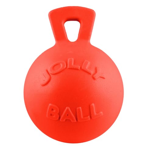 Jolly Pets Tug-n-Toss - Heavy Duty Chew Ball w/ Handle (Orange, 8") by Jolly Pets - Used condition - US$19.30