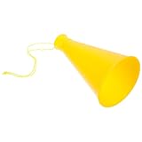 VOSAREA Mégaphone Corne de Brume Portable Jaune en Plastique Sûre et Légère pour Encourage...