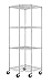 Trinity EcoStorage 4-Tier NSF Corner Wire Shelving Rack with Wheels, 27 by 17 by 13 by 17 by 72-Inch, Chrome