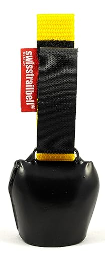 Das Original!! swisstrailbell® Black Trailday Deep Black Edition, gelbes Band, Trailbell.