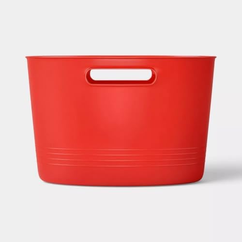 Sun Squad Beach Bucket Bag, Open Top Carryall with Cut-Out Handles, Large Capacity image 5