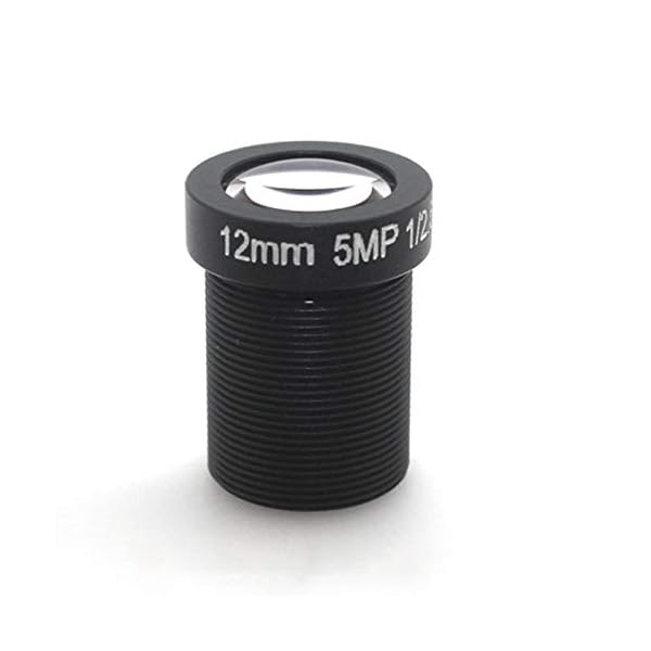 KIKAPA Einzelplatine Kameraobjektiv, 12 mm, 5 MP, HD-Netzwerkkamera-Objektiv, CCTV-Objektiv, Kamera-Zubehör